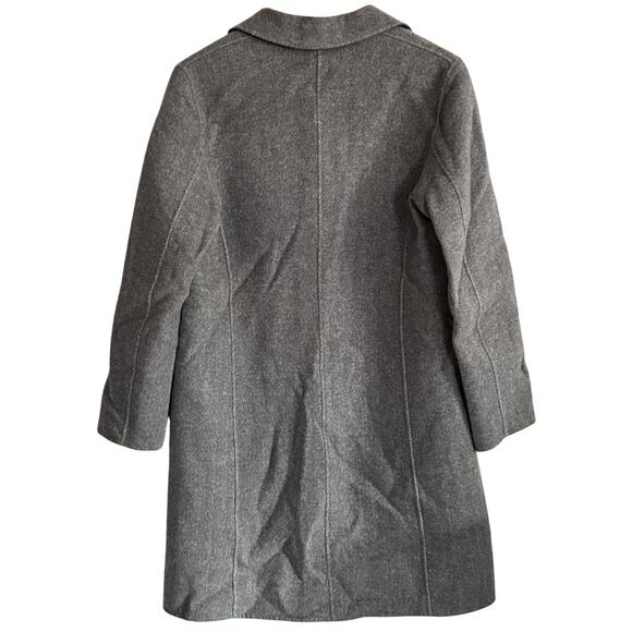 Brooks Brothers Wool Herringbone Over Coat XS 0 2 Gray Jacket Academia Capsule - Picture 2 of 8